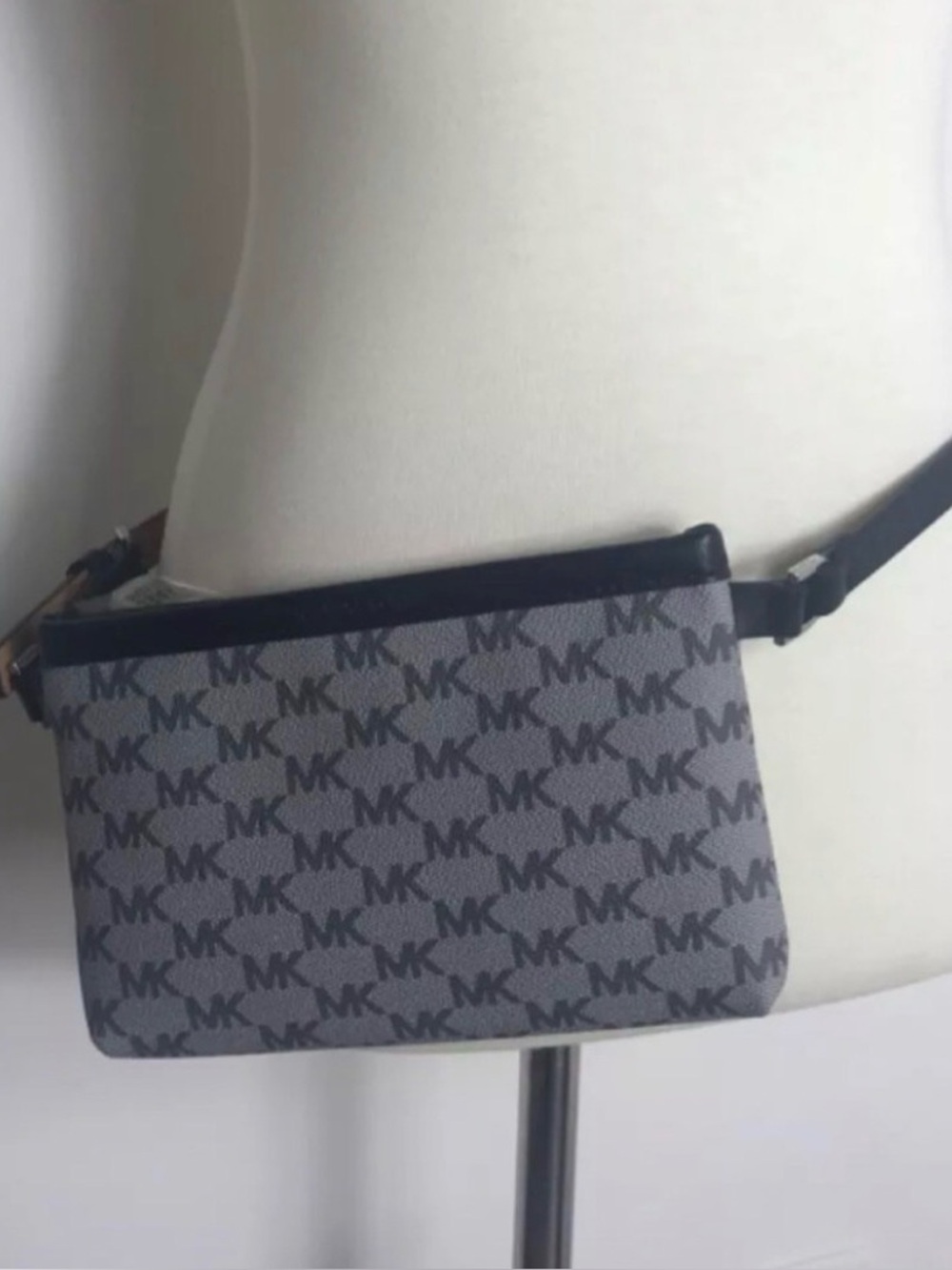 Michael Kors Gray MK Logo Crossbody/Belt Bag